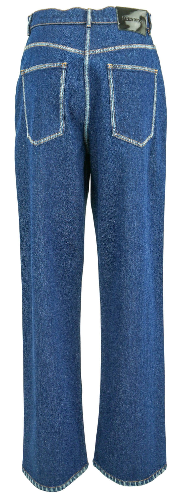 Nina Ricci Relaxed Boyfriend Jeans in Dark Blue Denim