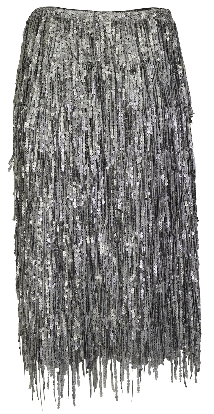 Rag & Bone Billie Sequin Midi Skirt in Gunmetal