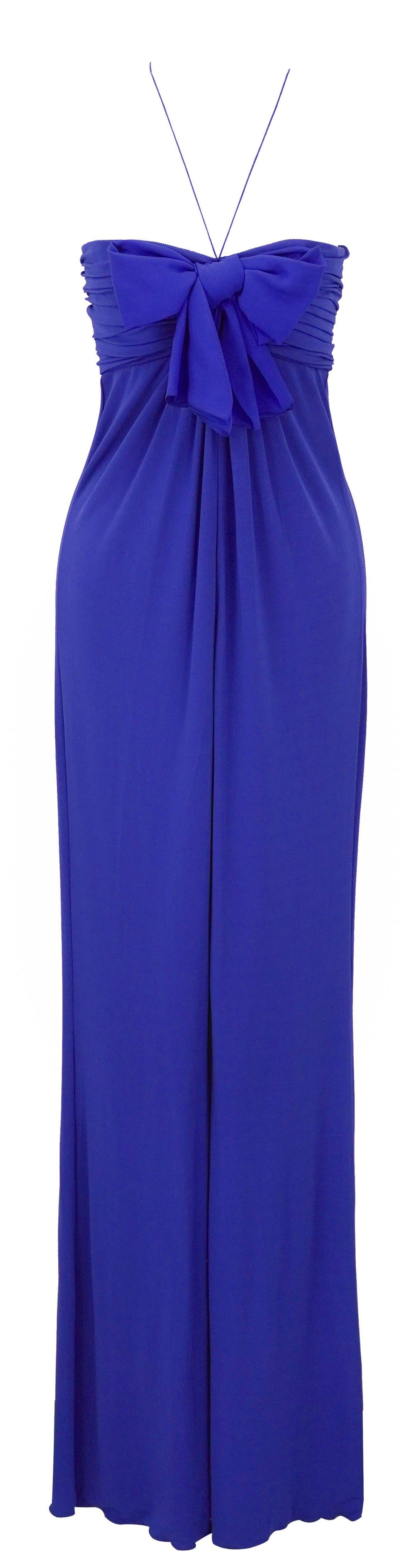 Giambattista Valli Bow Detailed Jumpsuit in Electric Blue - Discounts on Giambattista Valli at UAL