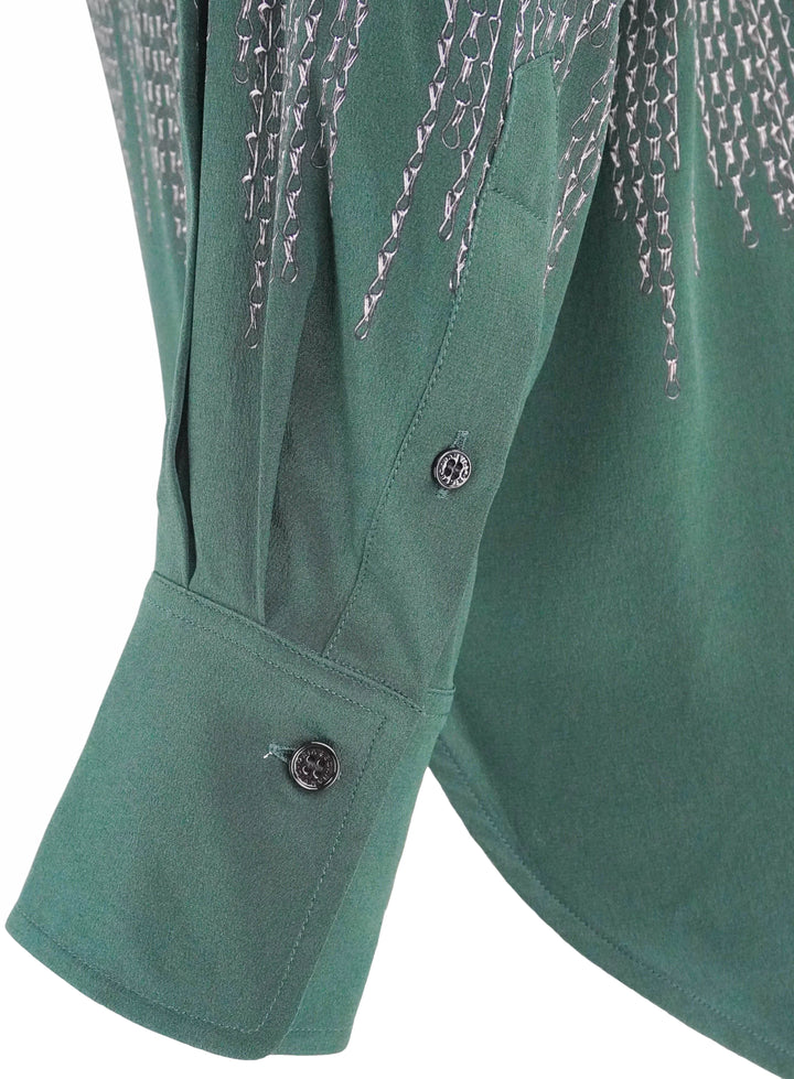 Victoria Beckham Pyjama Shirt in Green - Discounts on Victoria Beckham at UAL