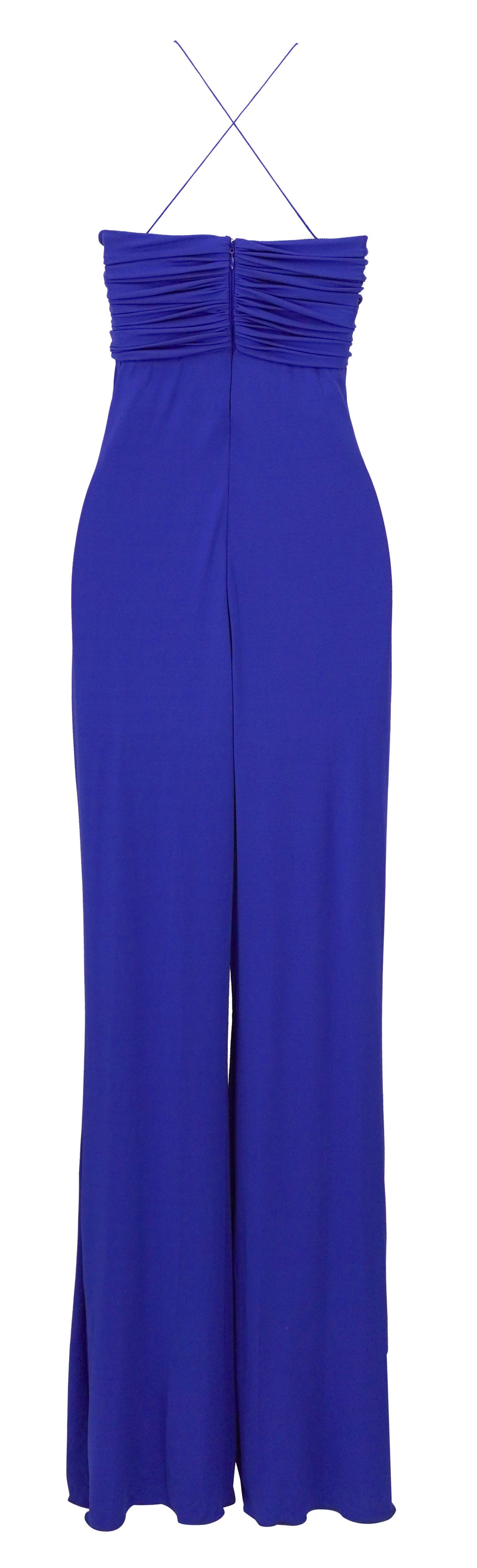 Giambattista Valli Bow Detailed Jumpsuit in Electric Blue - Discounts on Giambattista Valli at UAL
