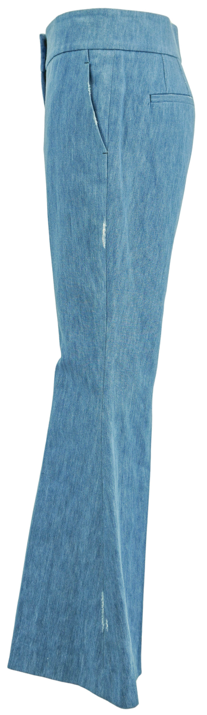 Gabriela Hearst Marsh Flare Cropped Pants in Light Blue Denim