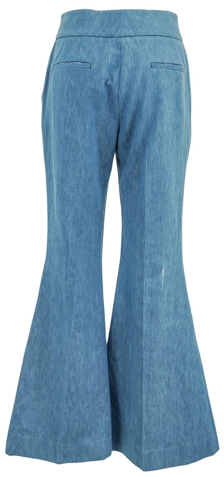 Gabriela Hearst Marsh Flare Cropped Pants in Light Blue Denim