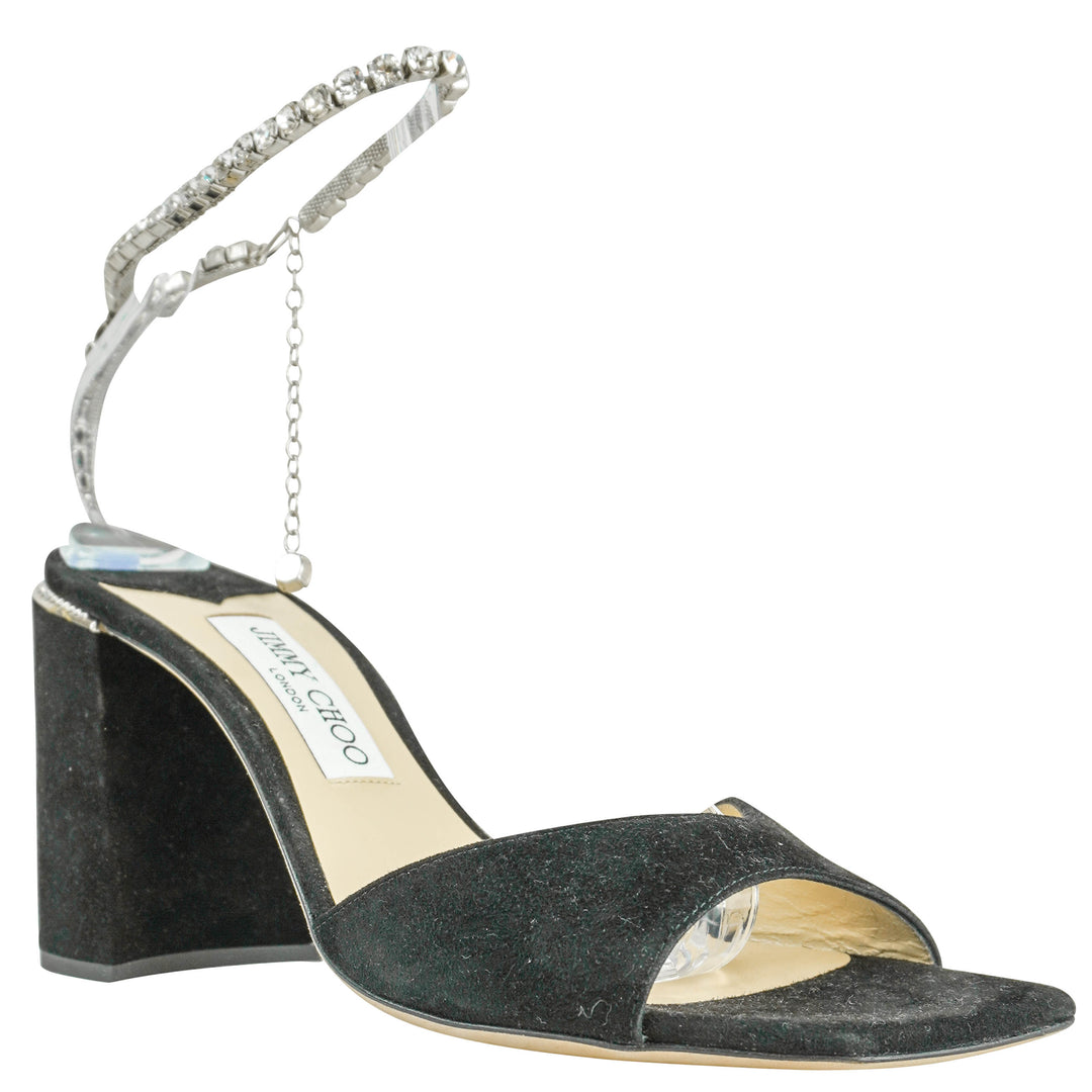 Jimmy Choo Ewa Heels in Black - Discounts on Jimmy Choo at UAL