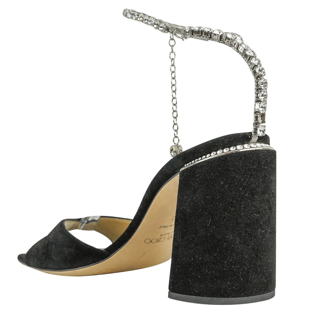 Jimmy Choo Ewa Heels in Black - Discounts on Jimmy Choo at UAL