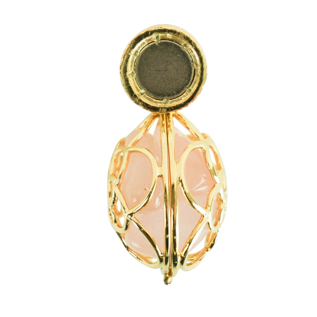 Clara Williams Rose Quartz Centerpiece in Gold