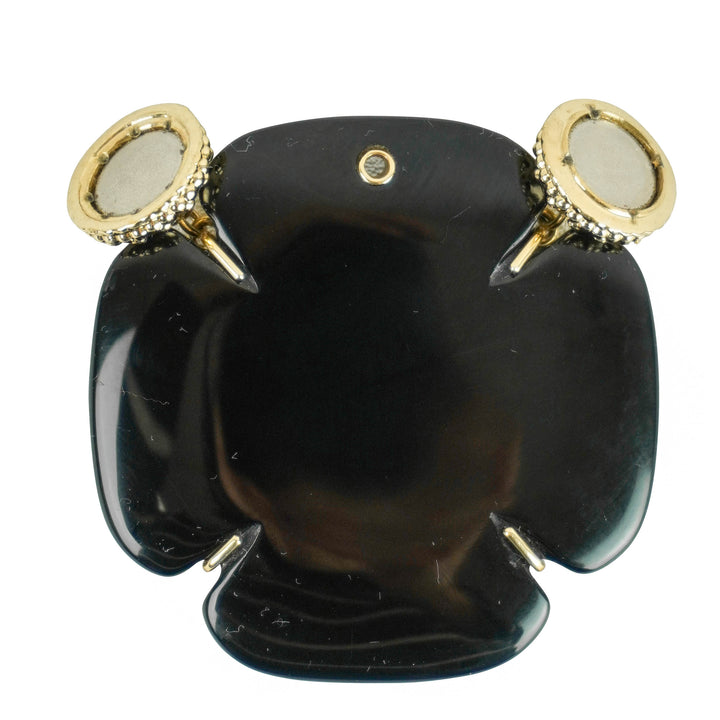 Clara Williams Clover Centerpiece in Black Agate and Gold
