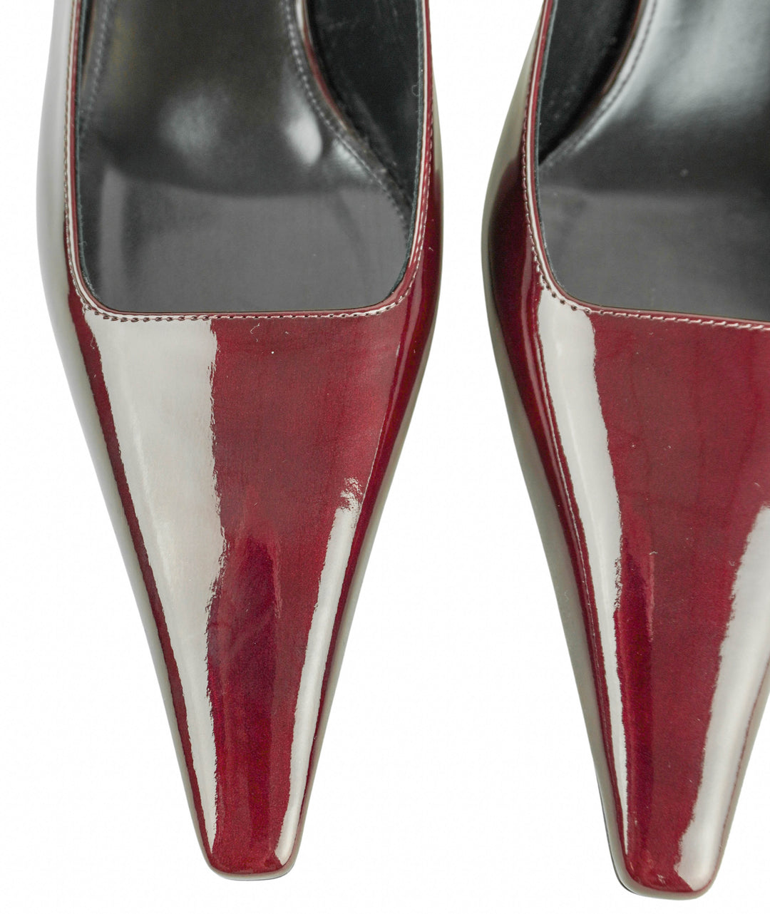 Saint Laurent Patent Leather Lee Slingback Pumps in Marron Glace - Discounts on Saint Laurent at UAL
