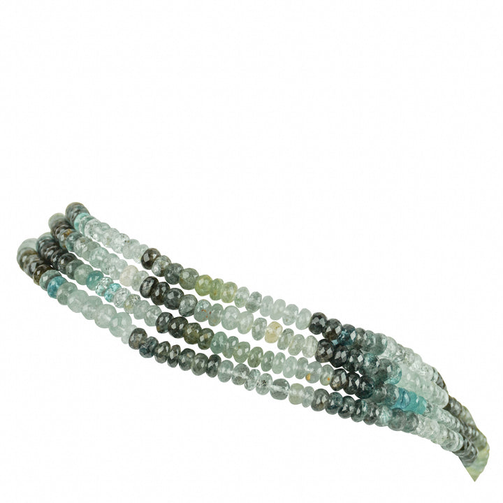 Clara Williams Aquamarine Beaded Necklace in Multi Green