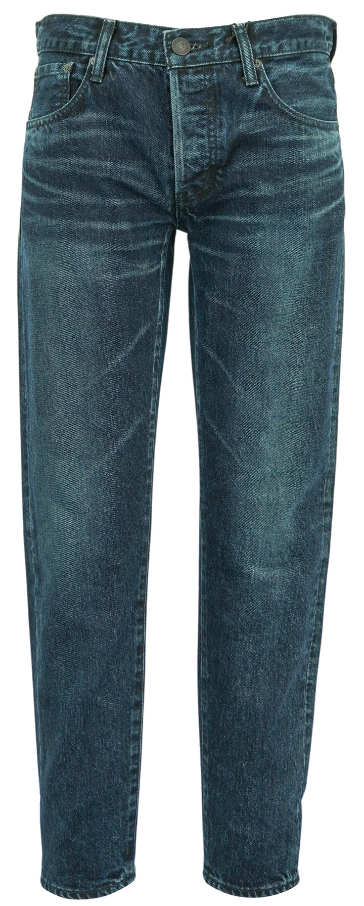 Moussy Vintage Dickson Tapered Jeans in Dark Blue Denim