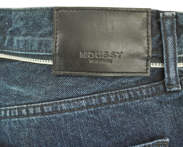 Moussy Vintage Dickson Tapered Jeans in Dark Blue Denim