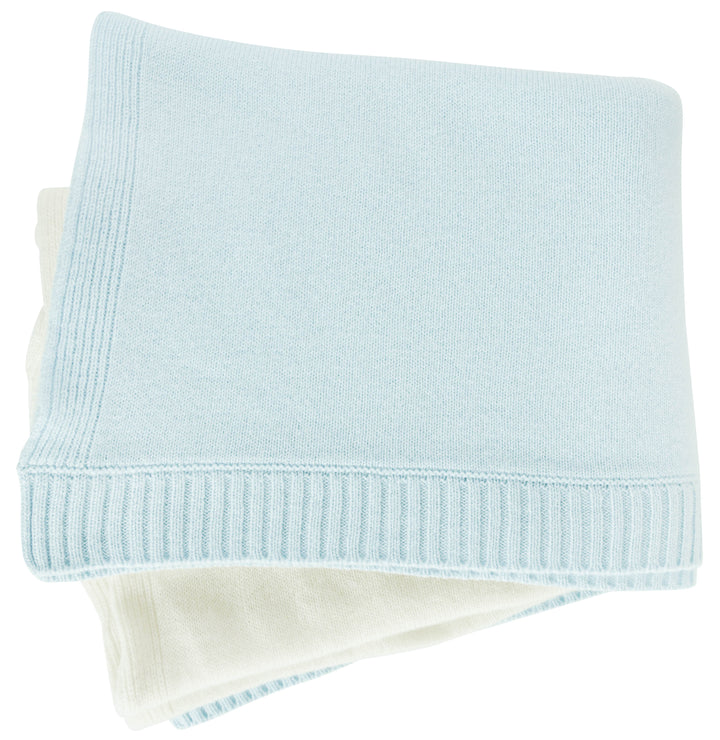 Luiv Firenze Cashmere Shawl in Cream and Baby Blue