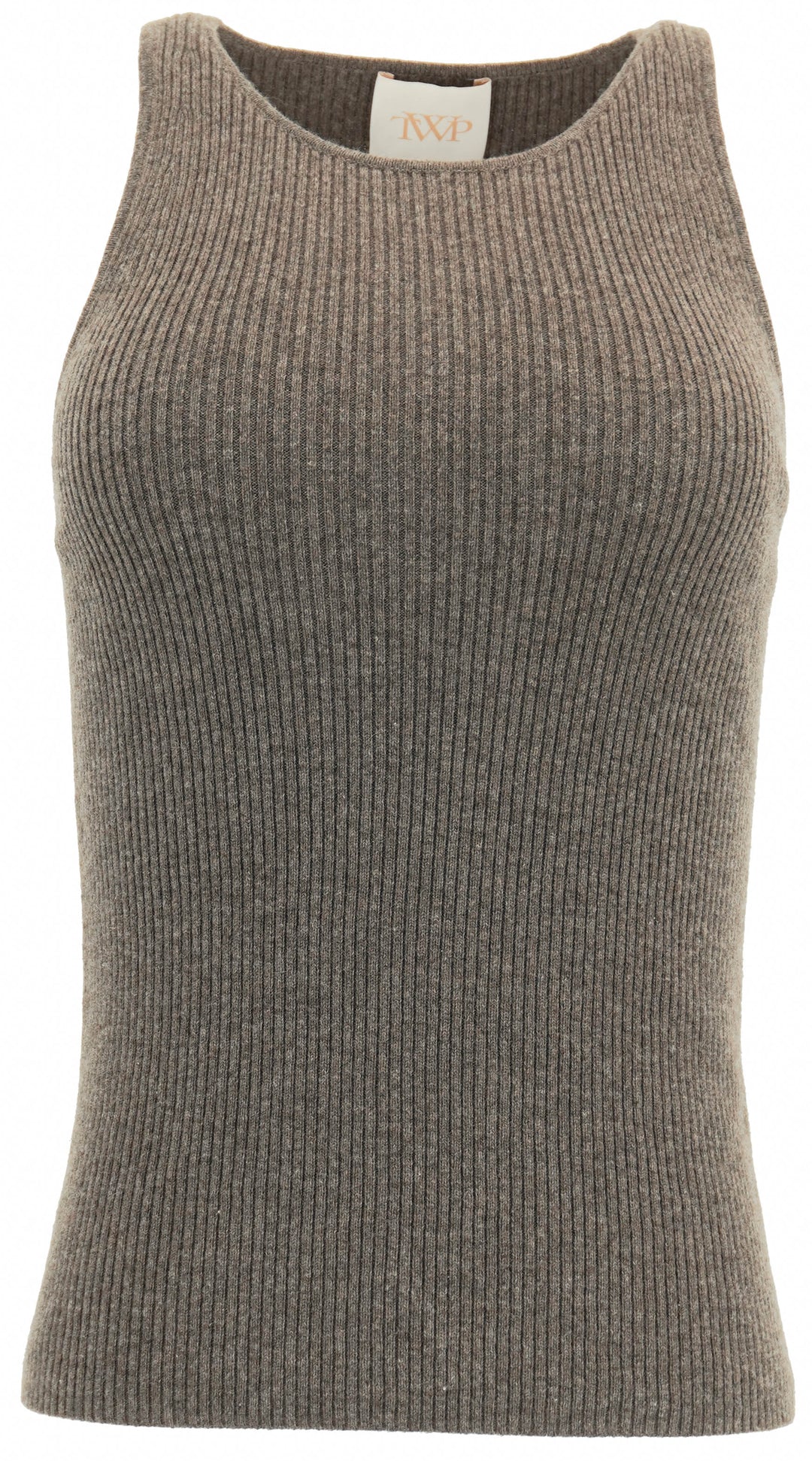 TWP Cashmere Knit Tank Top in Brown - Discounts on TWP at UAL