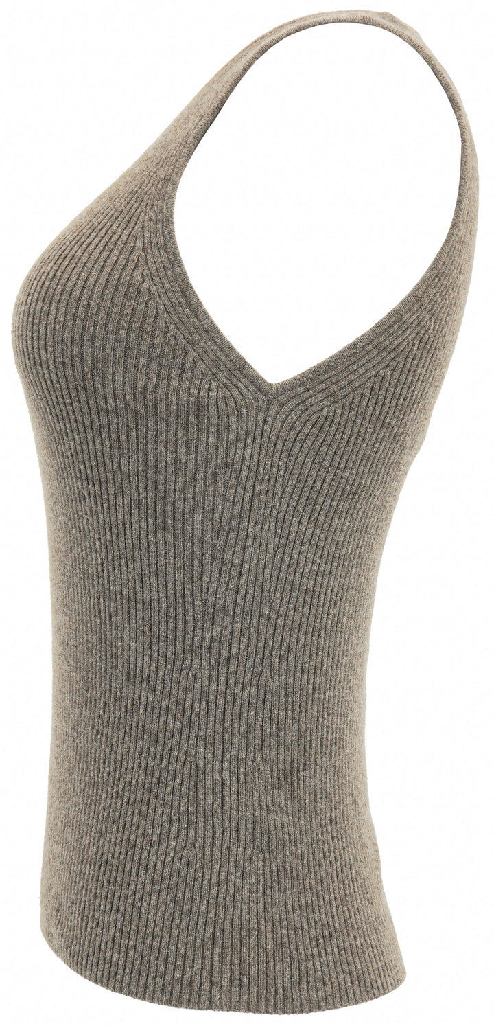 TWP Cashmere Knit Tank Top in Brown - Discounts on TWP at UAL