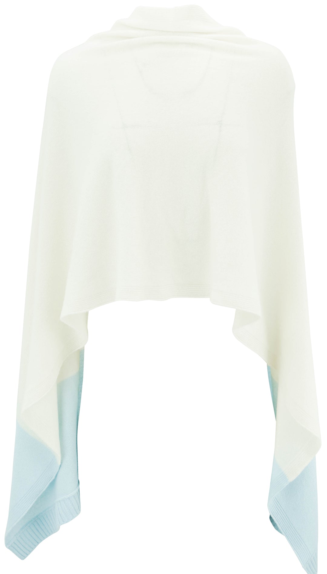Luiv Firenze Cashmere Shawl in Cream and Baby Blue