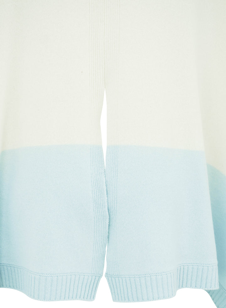 Luiv Firenze Cashmere Shawl in Cream and Baby Blue