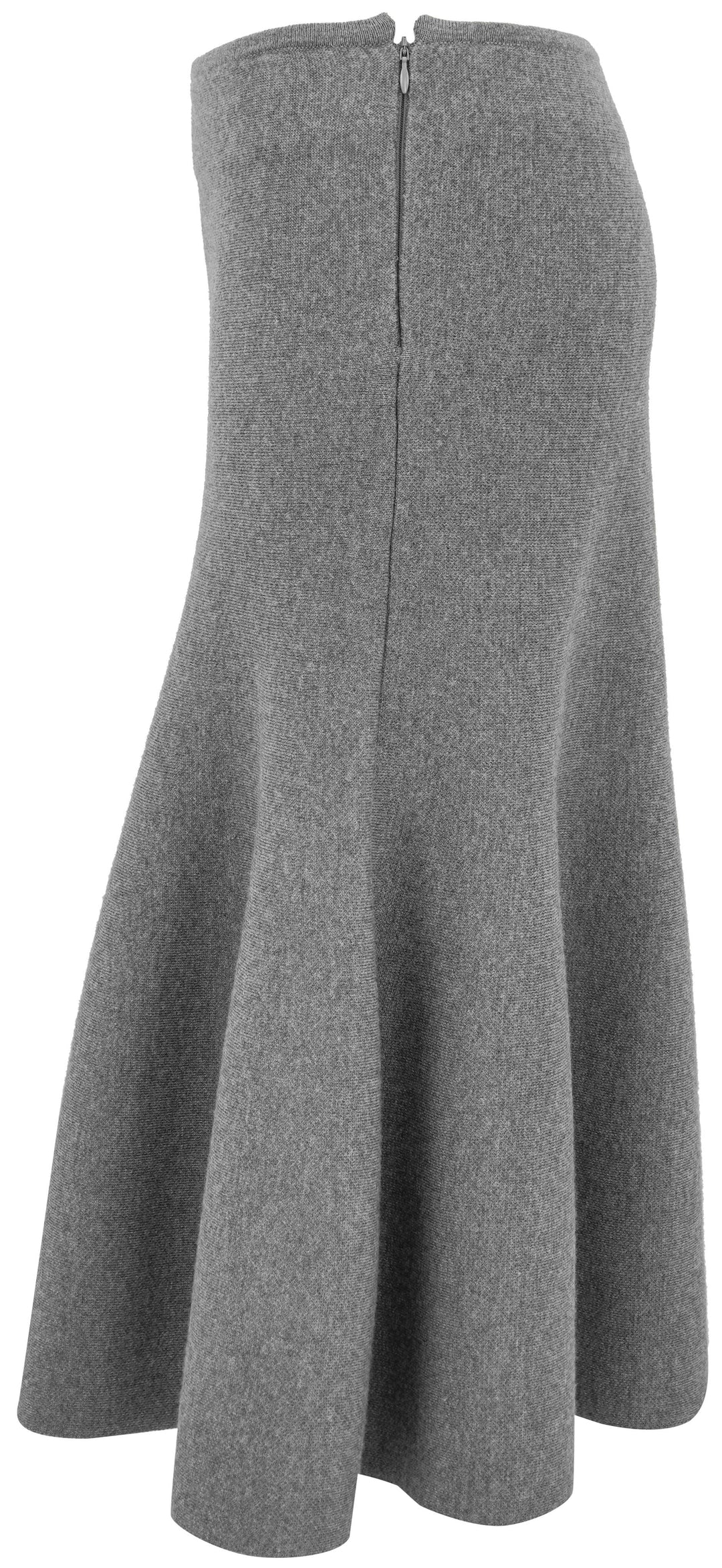 Khaite Odil Midi Skirt in Grey