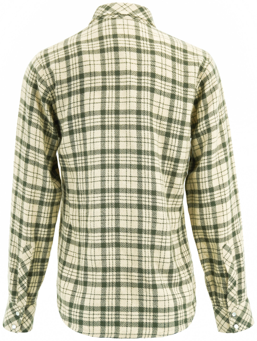 Richard Grand Cashmere Plaid Top in Green and Ecru - Discounts on Richard Grand at UAL