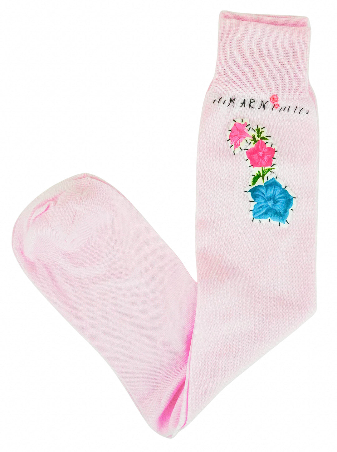 Marni Flower Patch Socks in Pink Gummy