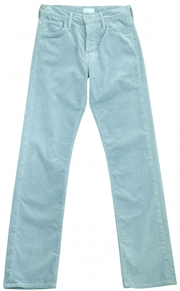 Mother The Mid Rise Hiker Hover Corduroy Jeans in Blue Shadow