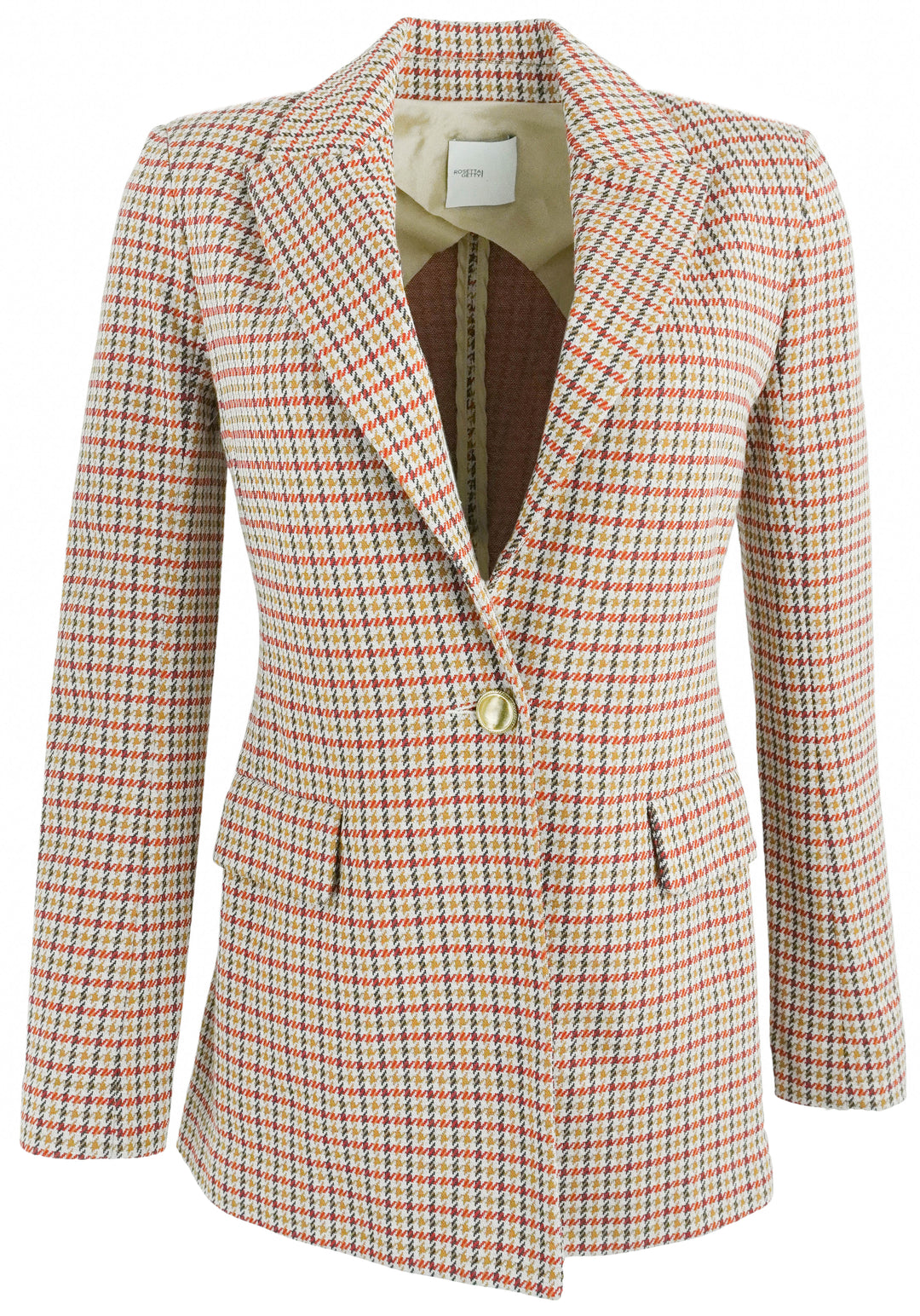 Rosetta Getty Houndstooth Blazer in Multi - Discounts on Rosetta Getty at UAL