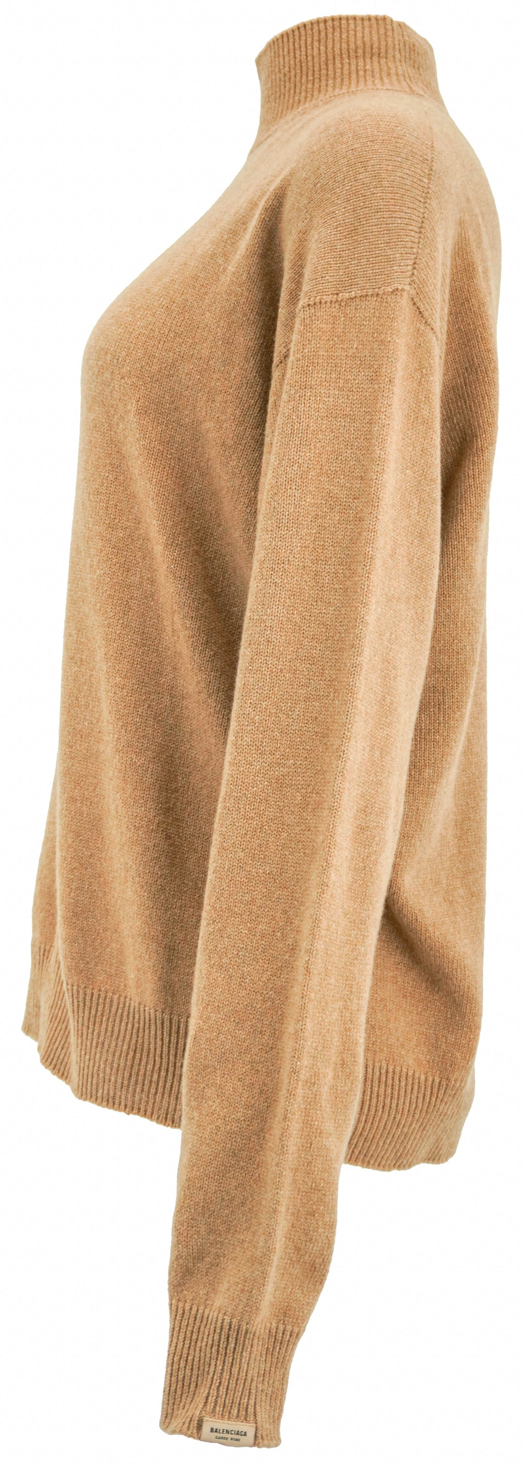 Balenciaga Cashmere Blend Turtleneck Sweater in Dark Beige - Discounts on Balenciaga at UAL