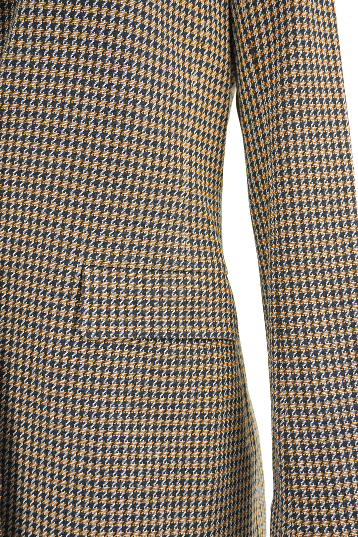 Rosetta Getty Houndstooth Peak Lapel Blazer in Brown Multi - Discounts on Rosetta Getty at UAL