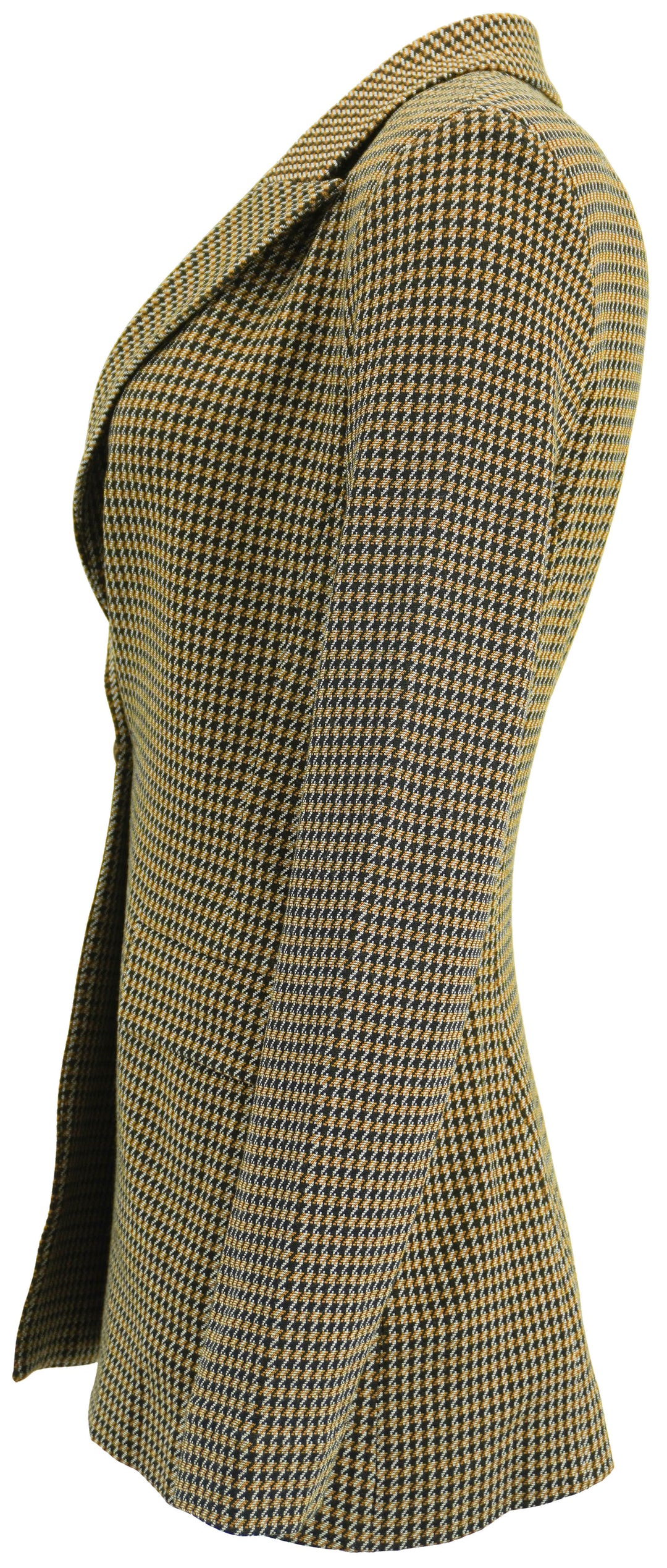 Rosetta Getty Houndstooth Peak Lapel Blazer in Brown Multi - Discounts on Rosetta Getty at UAL