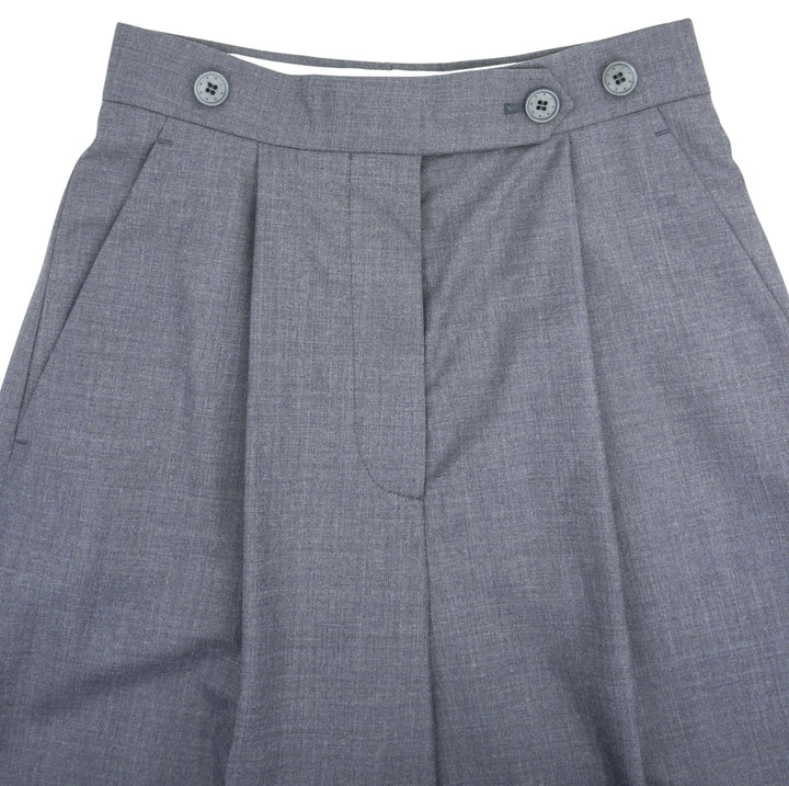 Givenchy Pleated Wide Leg Trousers in Denim Blue
