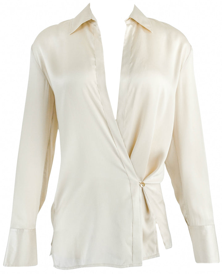 L'Agence Sora Blouse in Champagne - Discounts on L'AGENCE at UAL