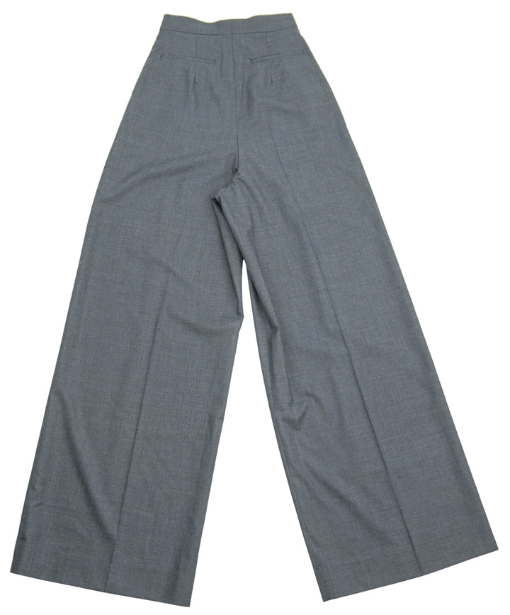 Givenchy Pleated Wide Leg Trousers in Denim Blue