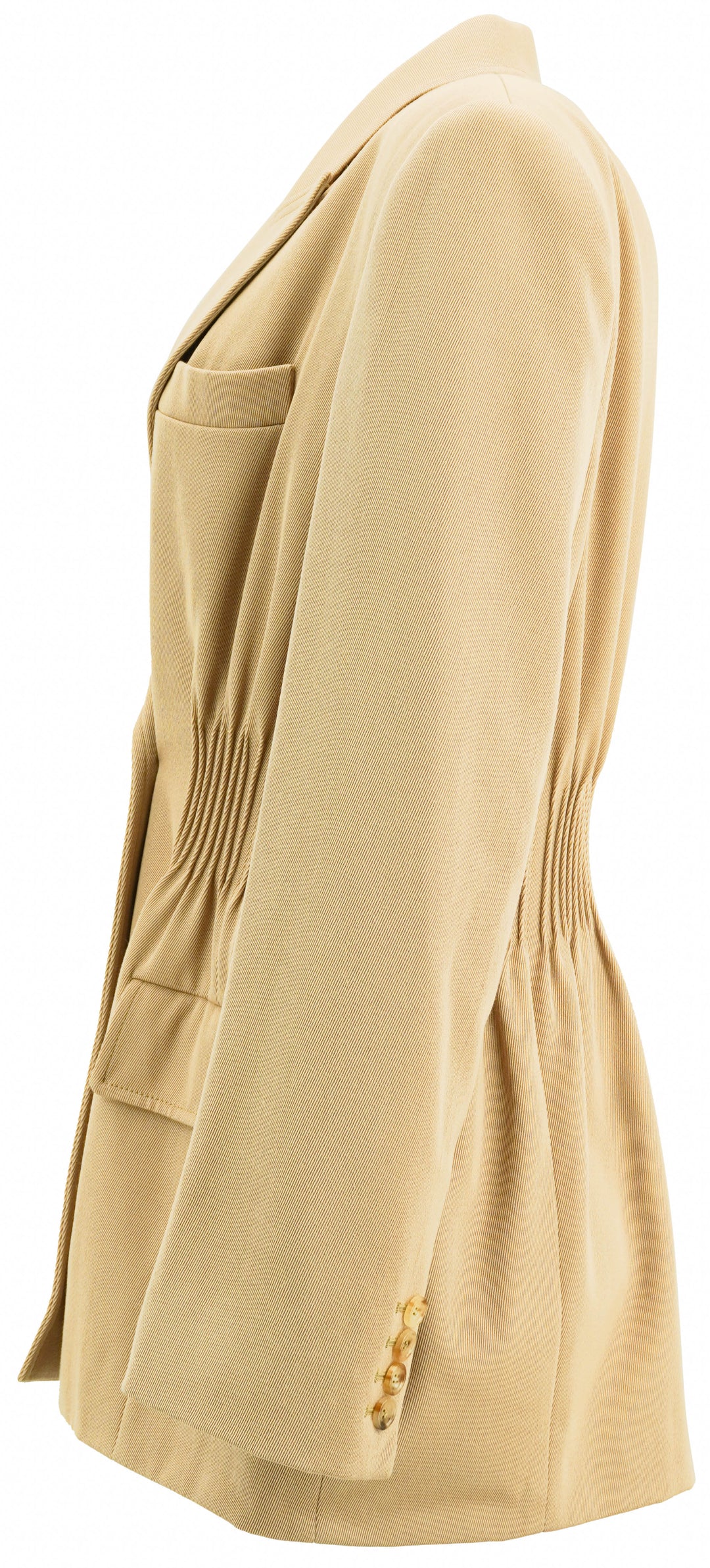 Chloé Cinched Waist Blazer in Pearl Beige - Discounts on Chloé at UAL