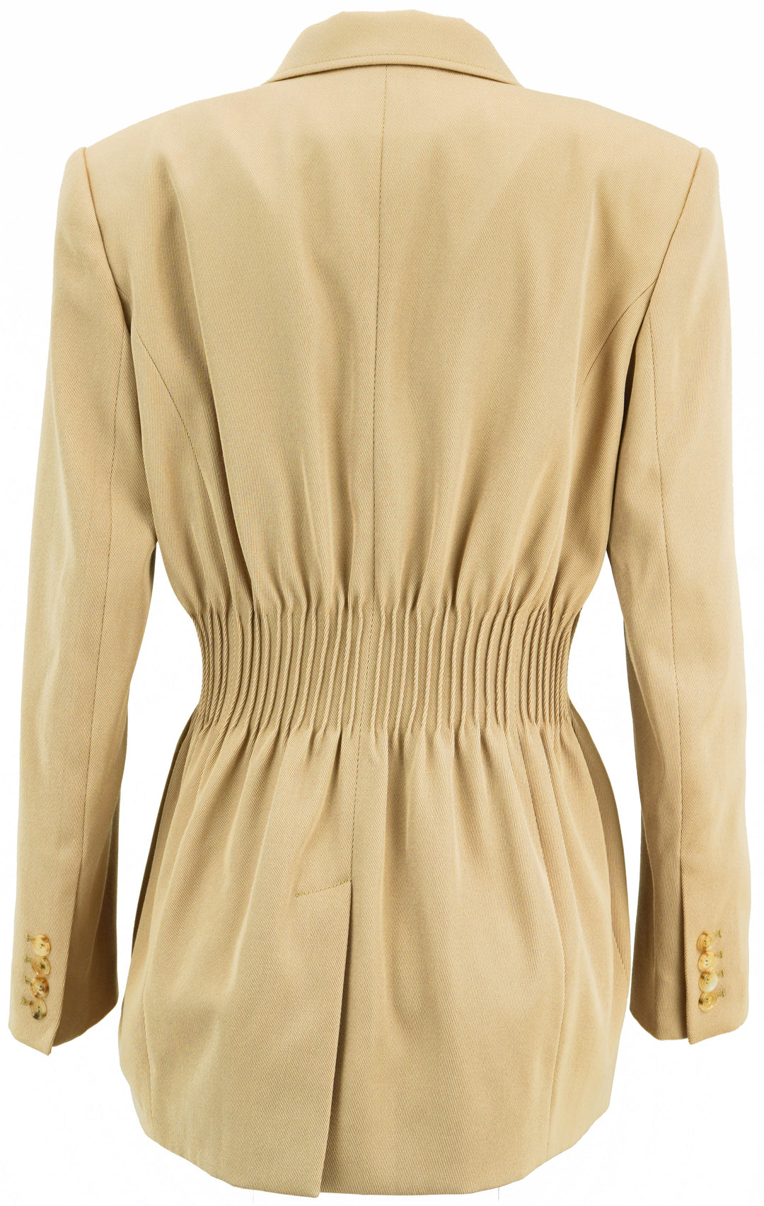 Chloé Cinched Waist Blazer in Pearl Beige - Discounts on Chloé at UAL