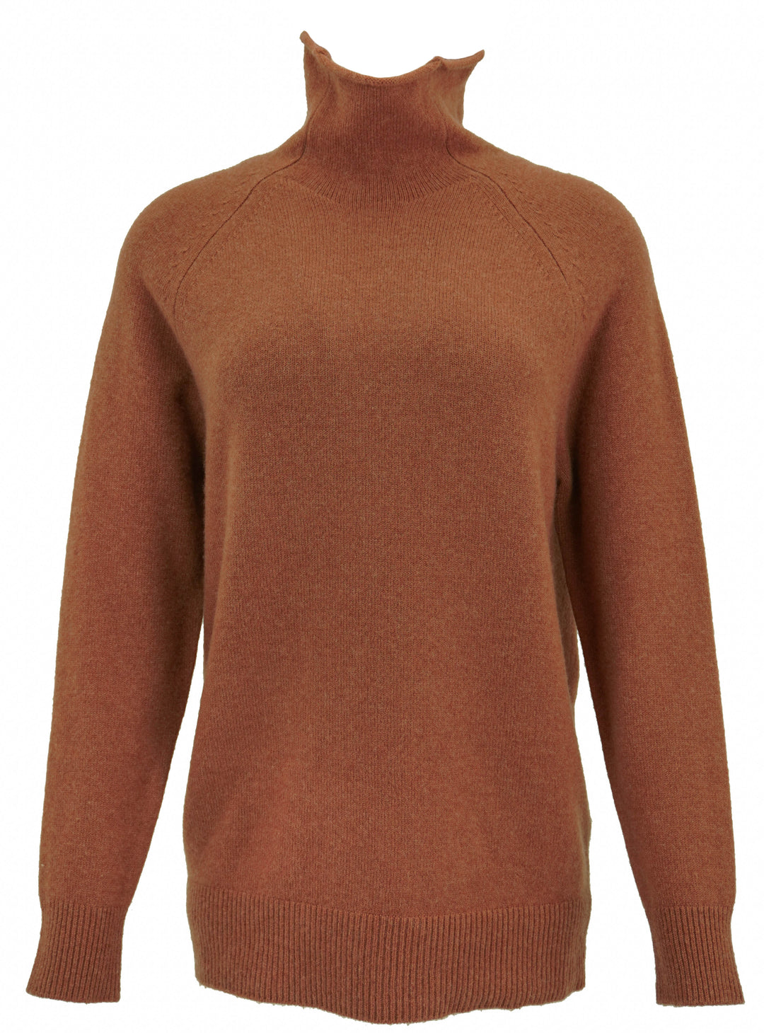Organic by John Patrick Mock Neck Sweater in Copper