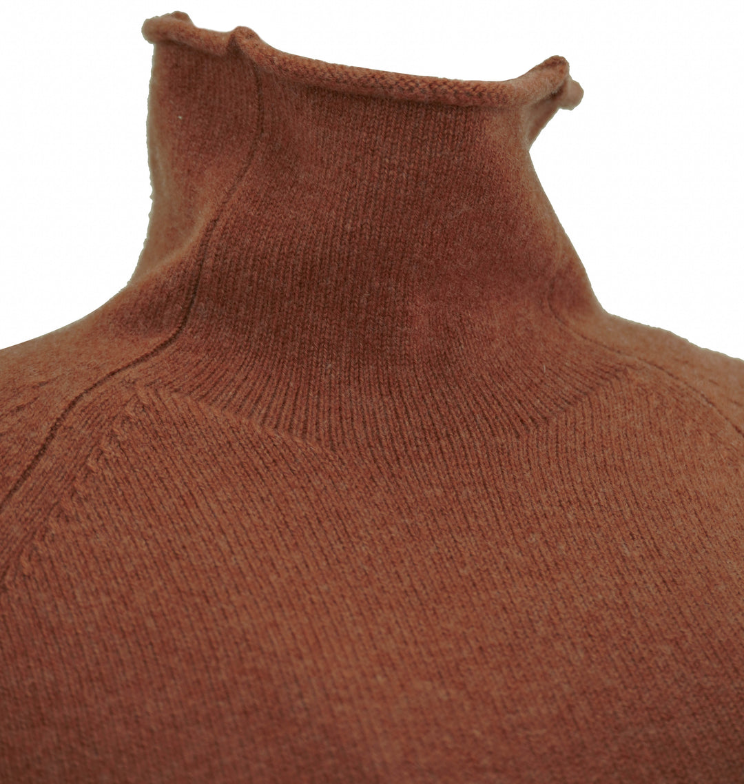 Organic by John Patrick Mock Neck Sweater in Copper