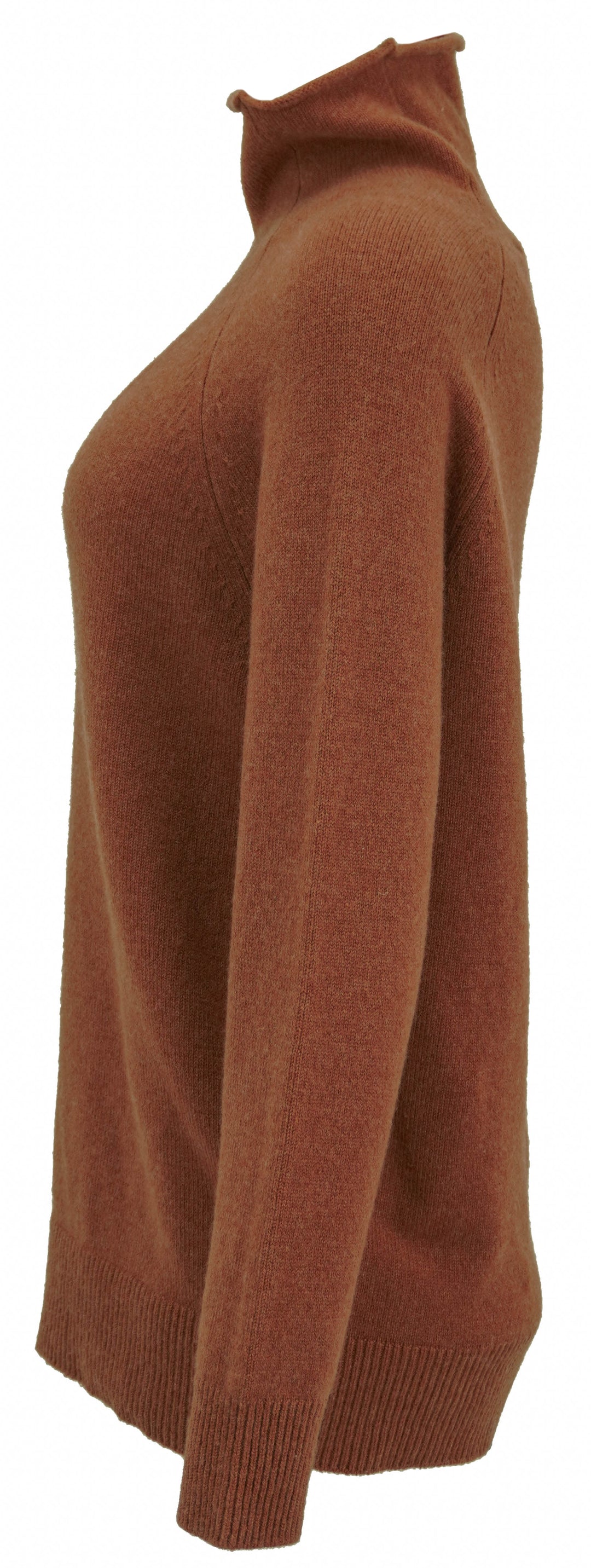 Organic by John Patrick Mock Neck Sweater in Copper