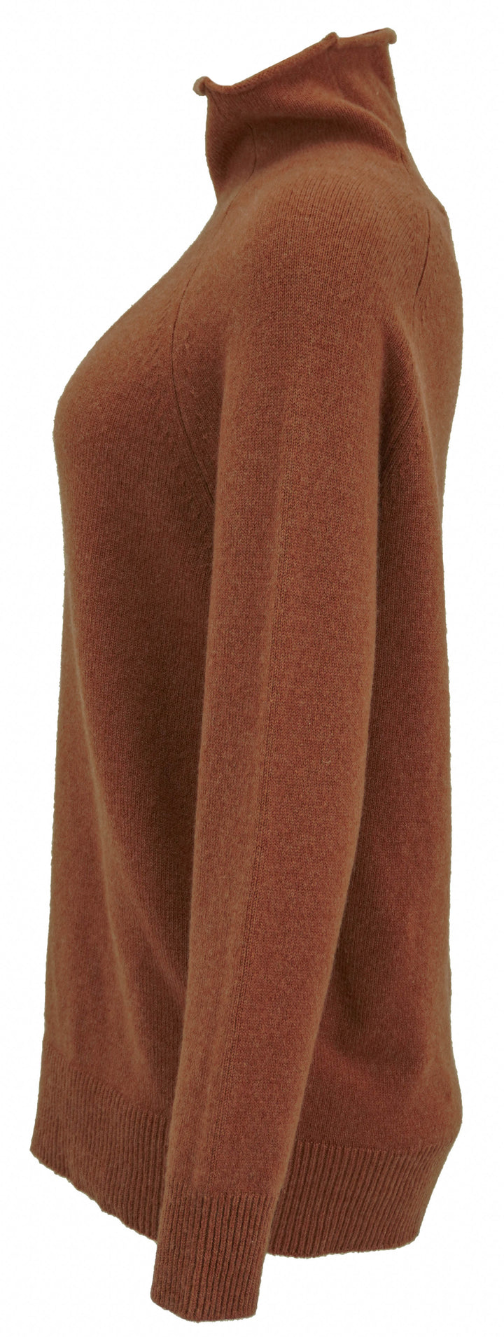 Organic by John Patrick Mock Neck Sweater in Copper