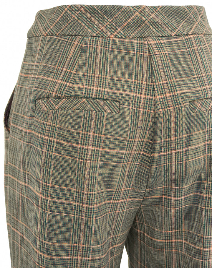 Trina Turk Sadie Pants in Brown Multi Plaid - Discounts on Trina Turk at UAL
