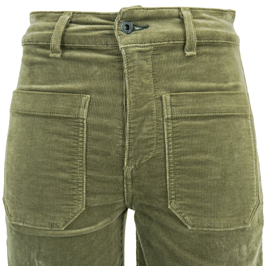 ASKK NY Sailor Corduroy Pants in Safari Green - Discounts on ASKK NY at UAL