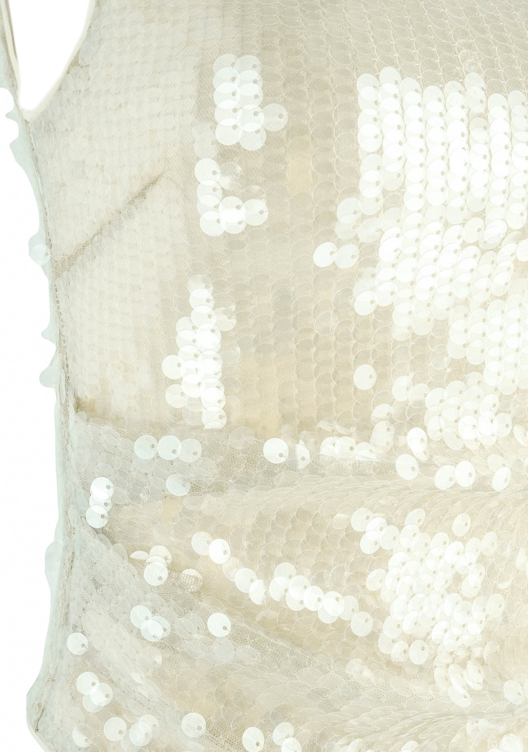Staud Eton Sequin Sleeveless Top in Moon - Discounts on Staud at UAL