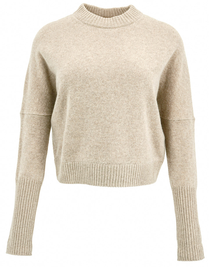 Closed Wool Sweater in Oat