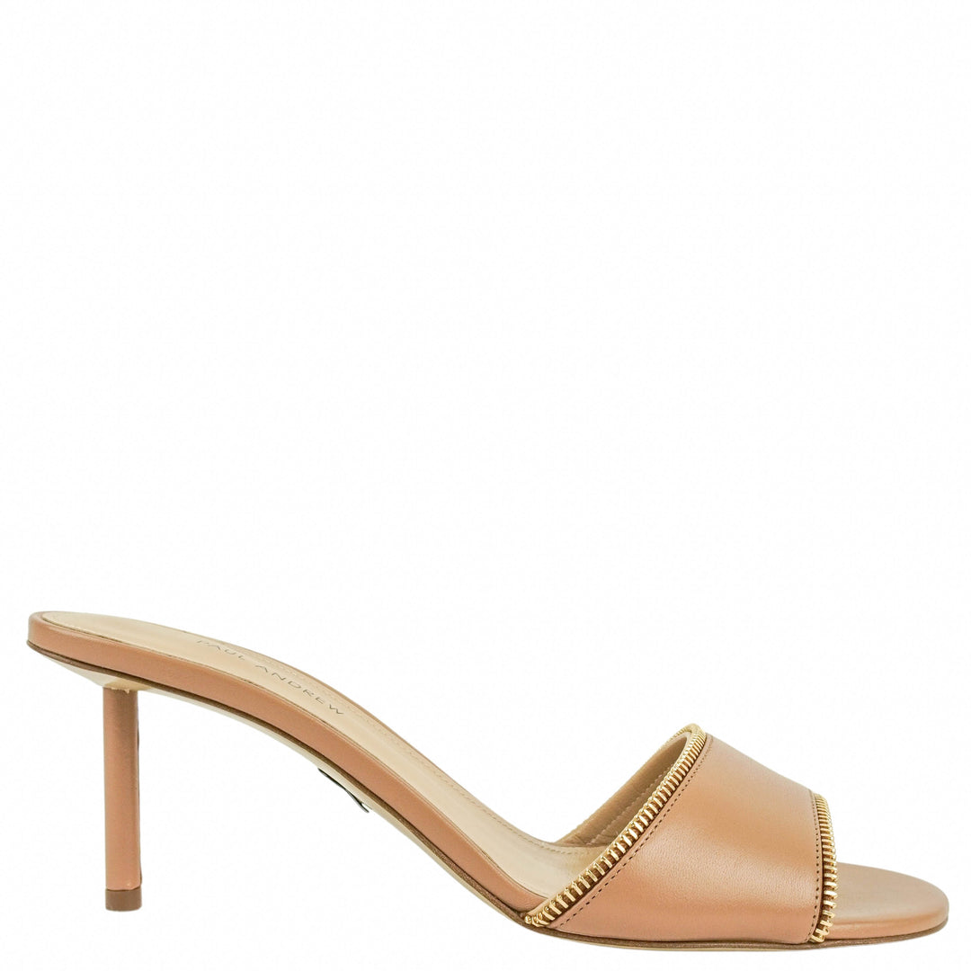 Paul Andrew Zippy Mules in Tan - Discounts on Paul Andrew at UAL