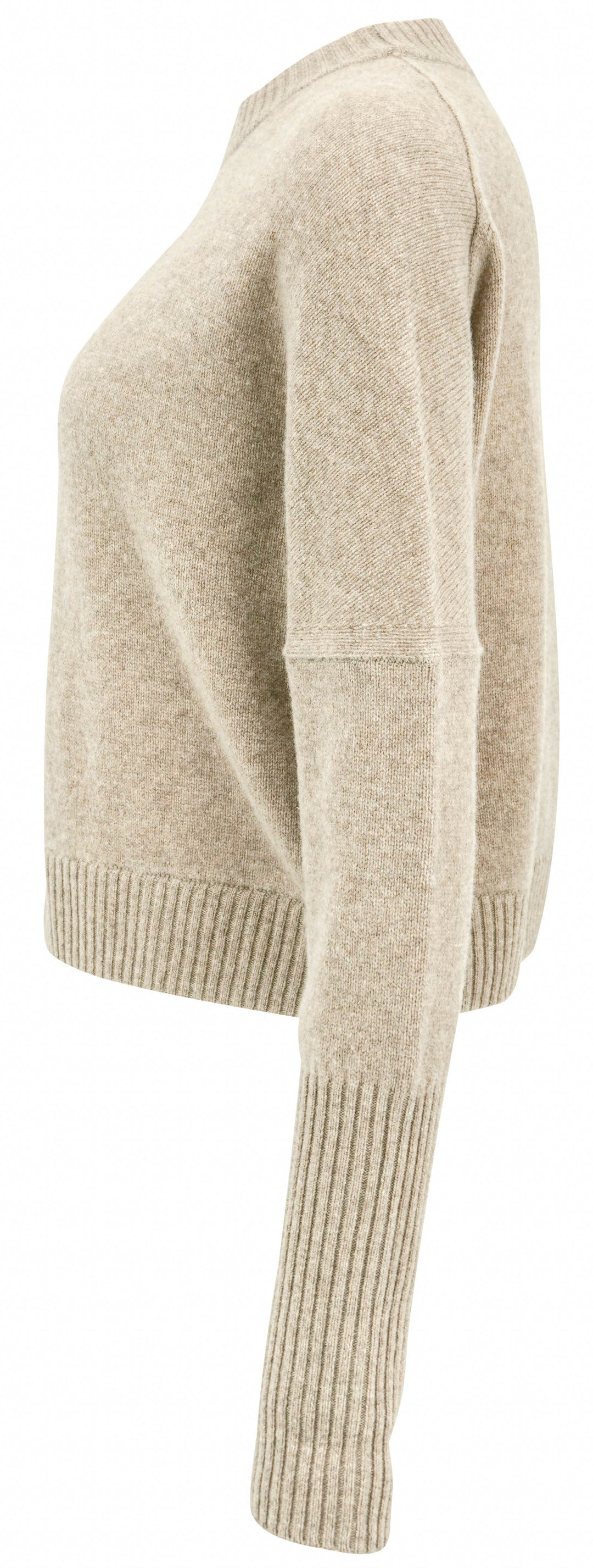 Closed Wool Sweater in Oat