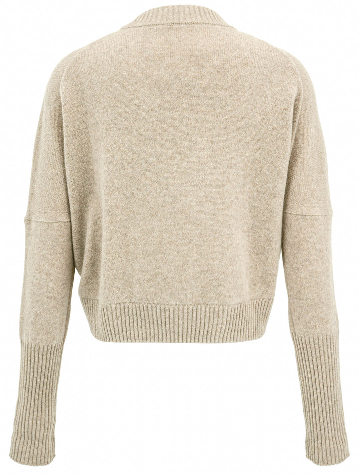 Closed Wool Sweater in Oat
