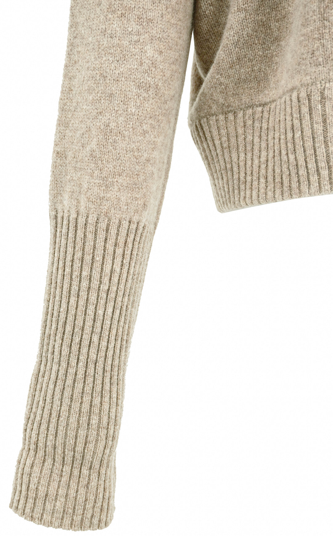Closed Wool Sweater in Oat