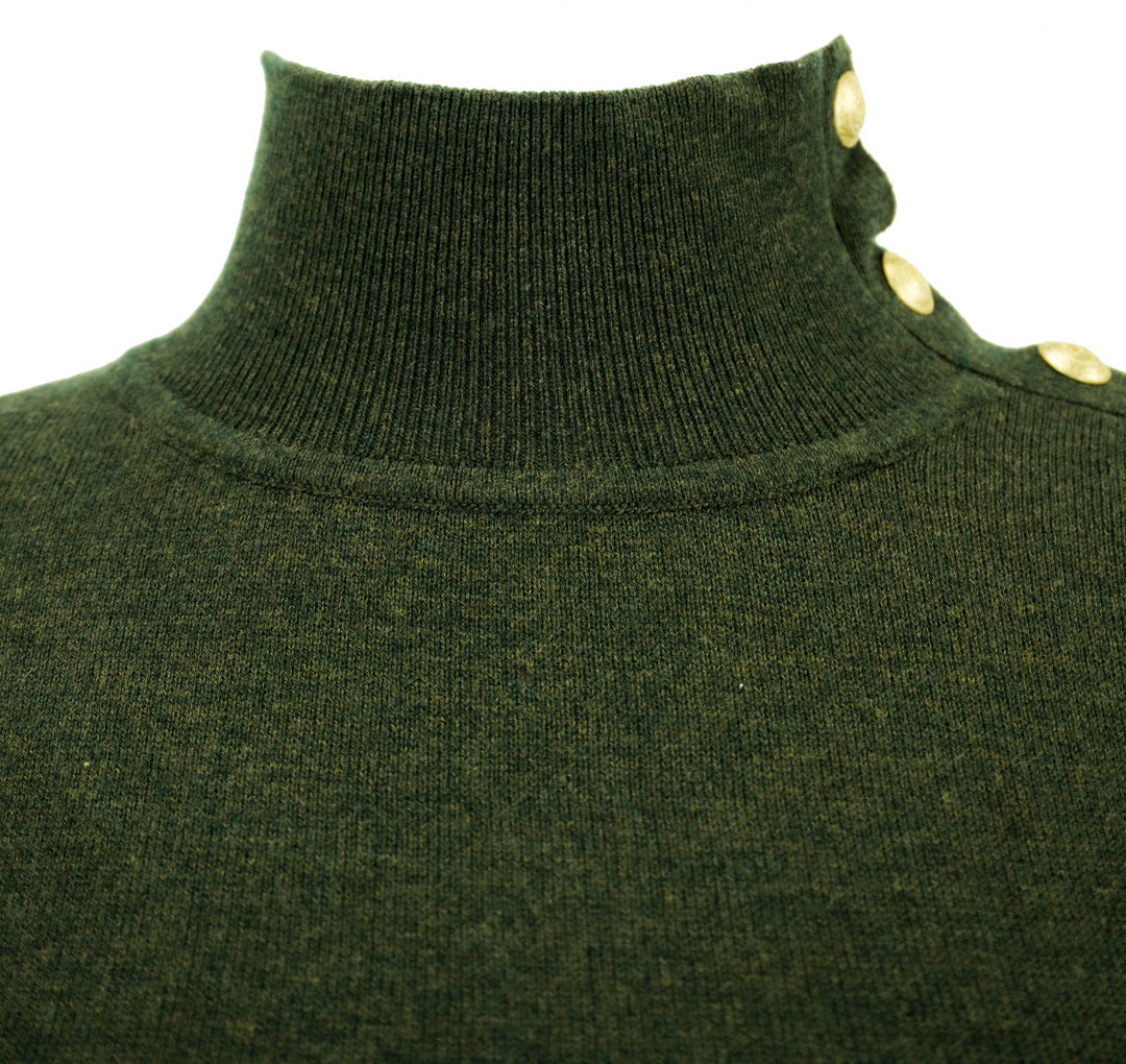 L'Agence Kamdyn Mock Neck Sweater in Moss