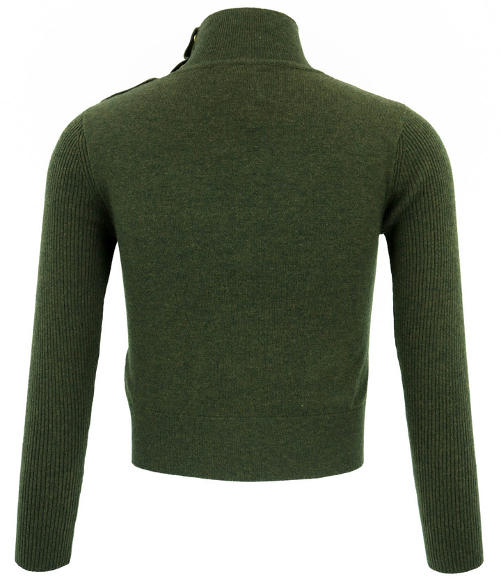 L'Agence Kamdyn Mock Neck Sweater in Moss