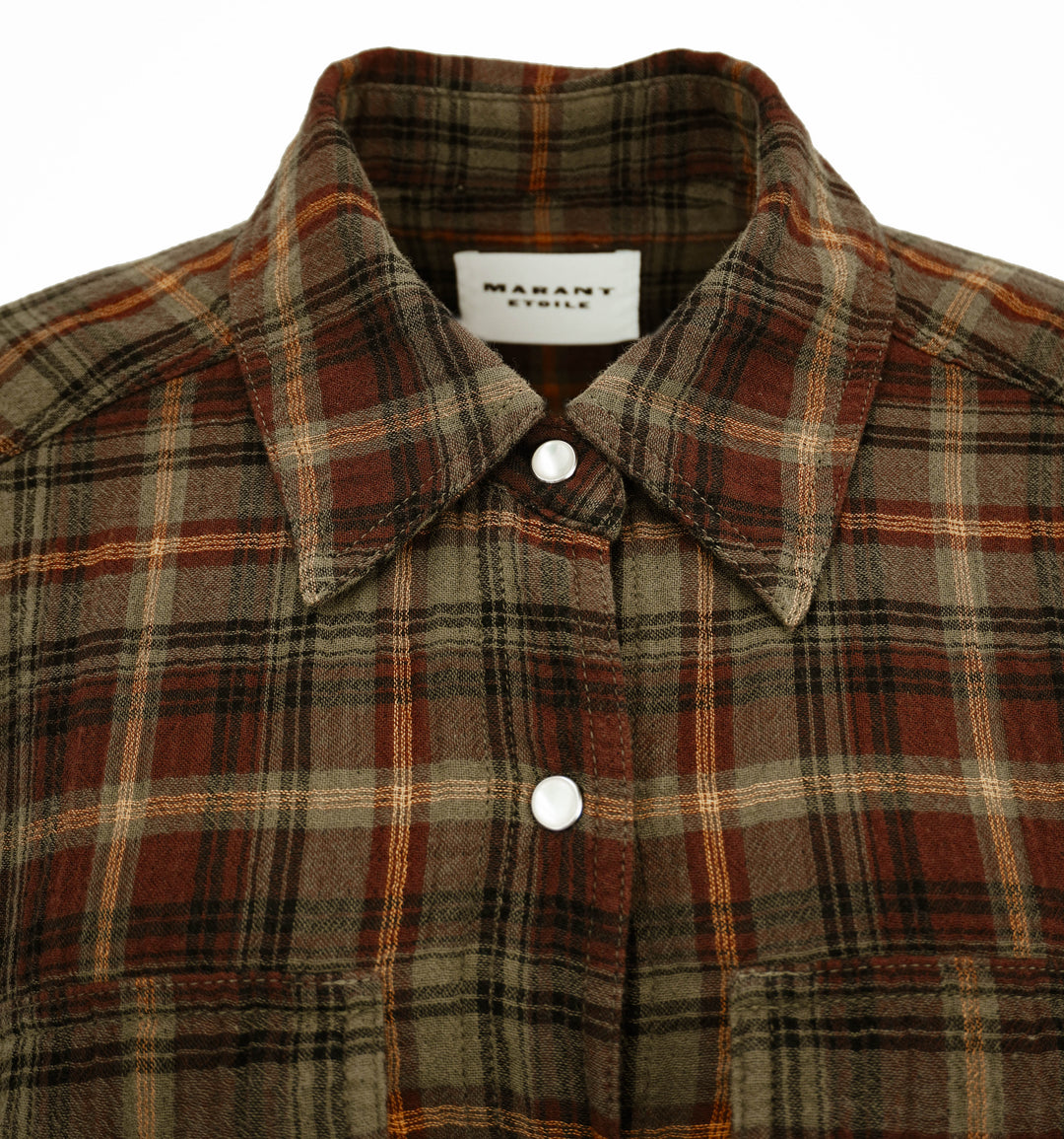 Isabel Marant Etoile Nath Shirt in Khaki Brown