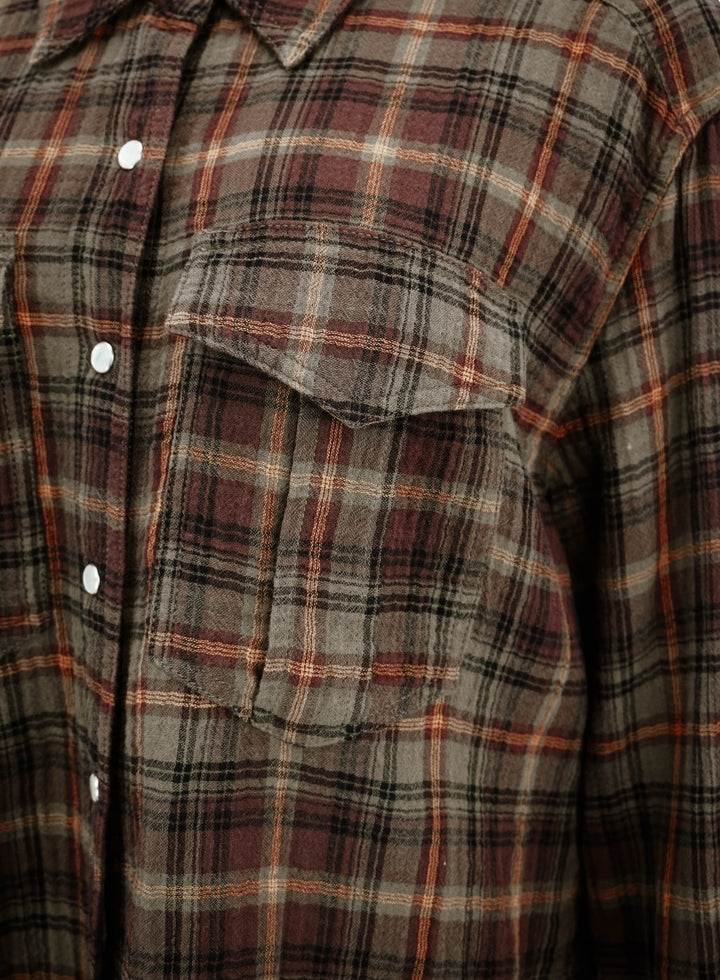 Isabel Marant Etoile Nath Shirt in Khaki Brown