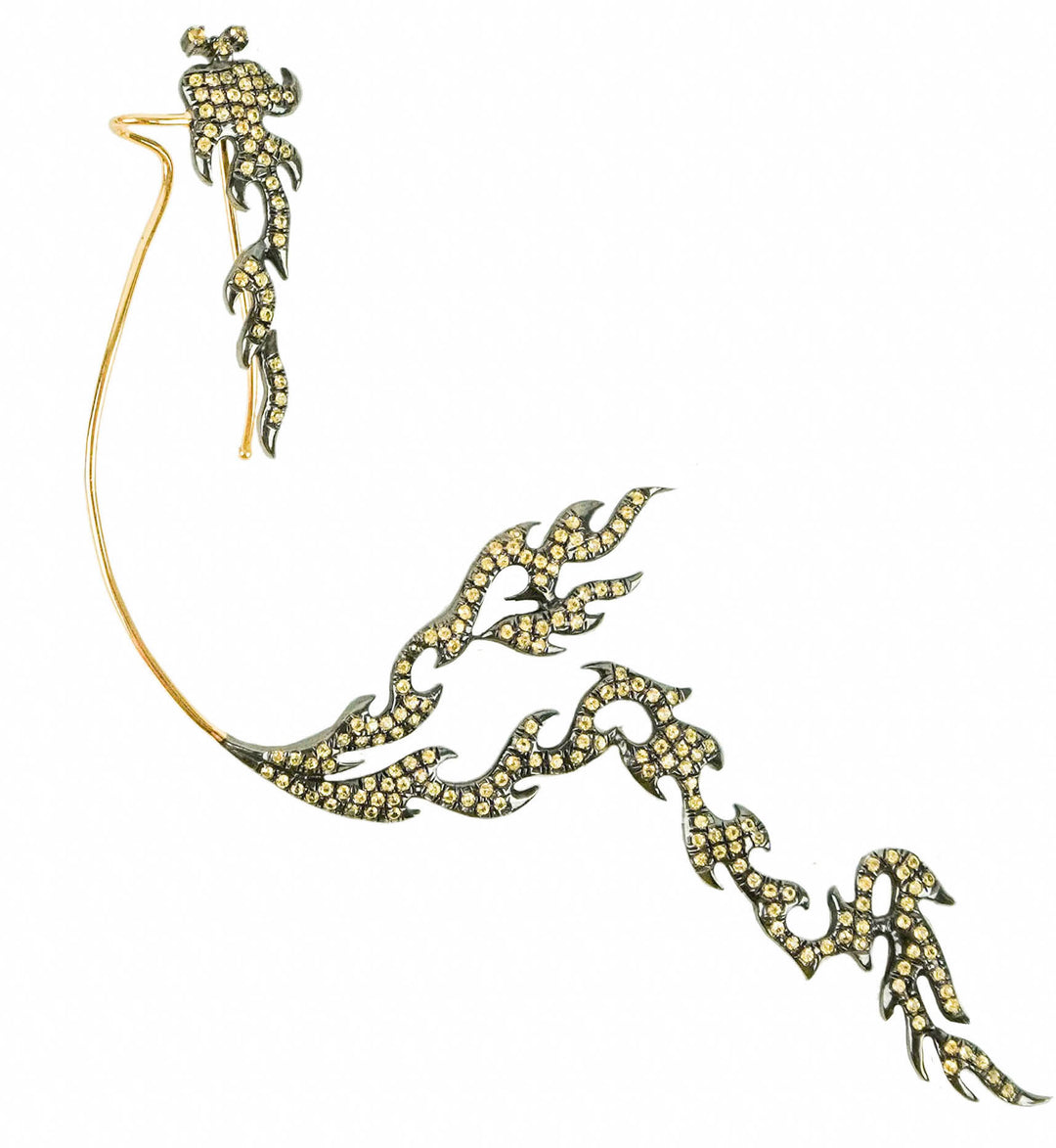 Geraldine Carfield Diamond Ear Climber in Yellow - Discounts on Geraldine Carfield at UAL